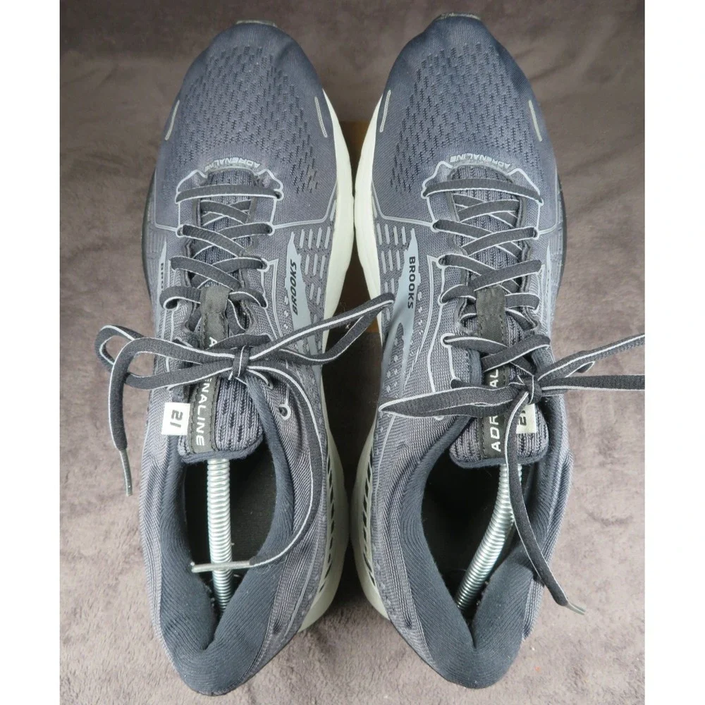 Brooks Adrenaline 21 Shoes Mens Size 12.5 Black Gray Running‎ Cushioned